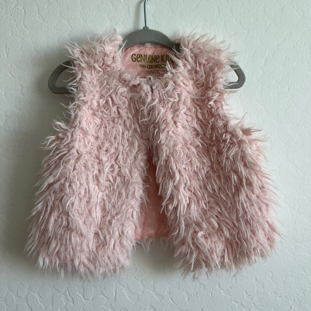 Genuine kids OshKosh pink fur vest